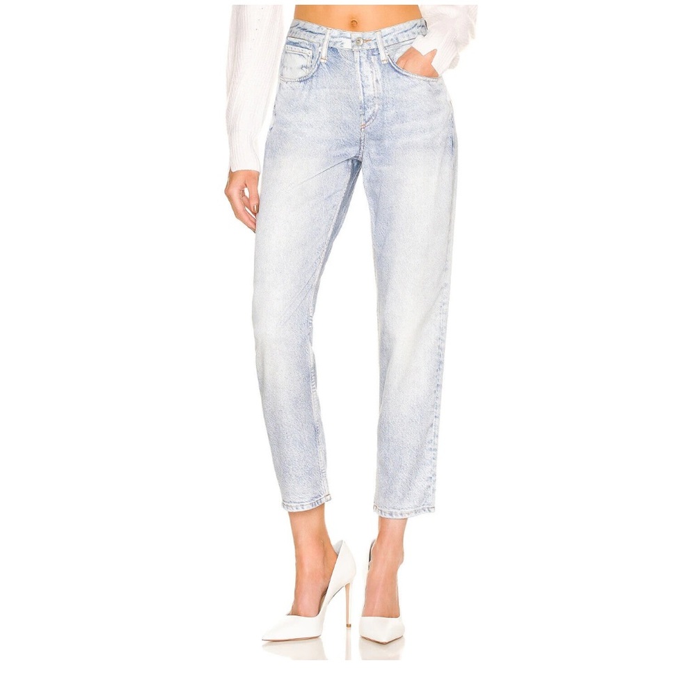 Rag & bone Miramar Rosa liquid cropped straight leg jeans